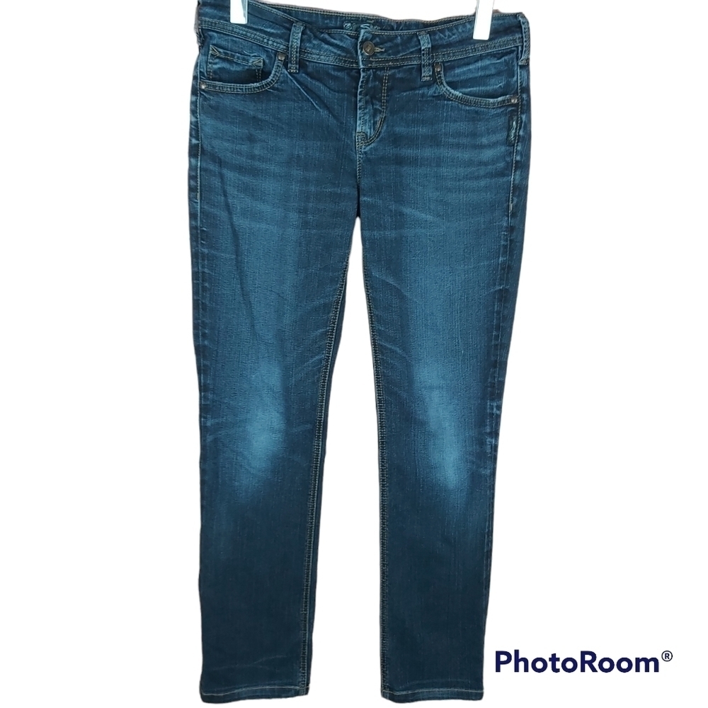 SILVER Aiko mid straight stretch jeans size 29